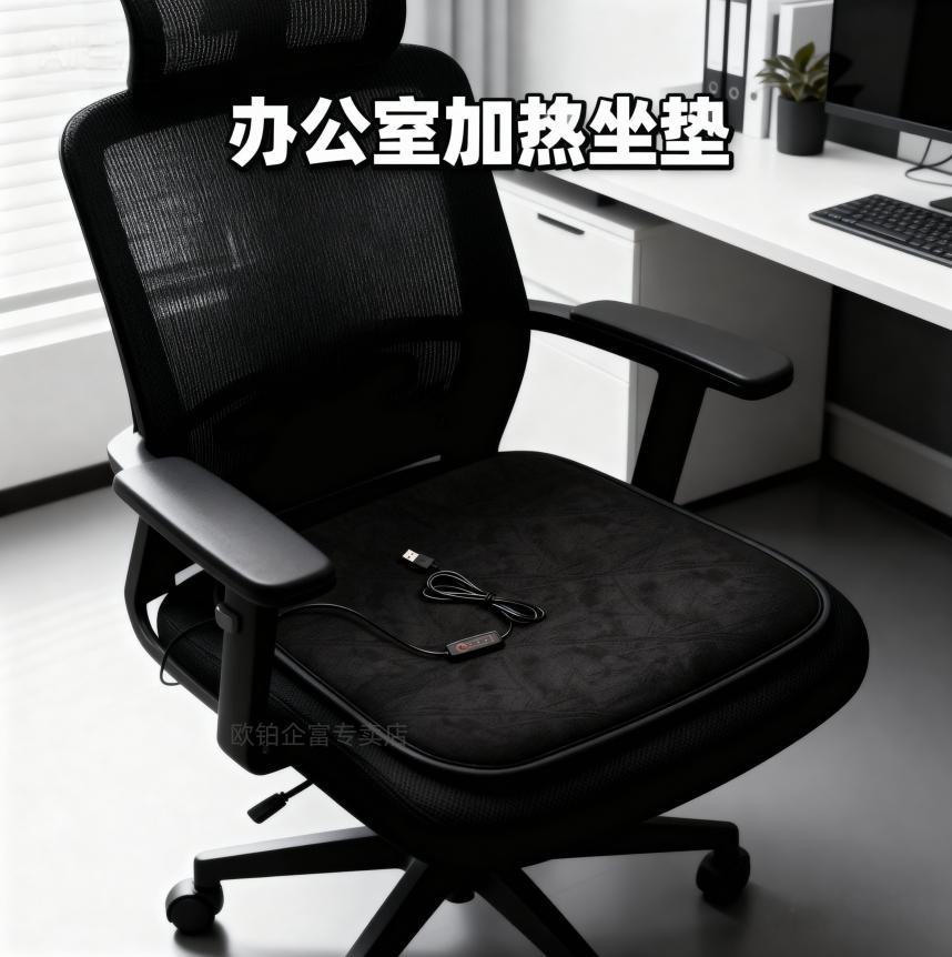 新款汽车加热坐垫家用车内冬季保暖加厚毛绒usb车载座椅垫单片