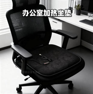 新款 保暖加厚毛绒usb车载座椅垫单片 汽车加热坐垫家用车内冬季