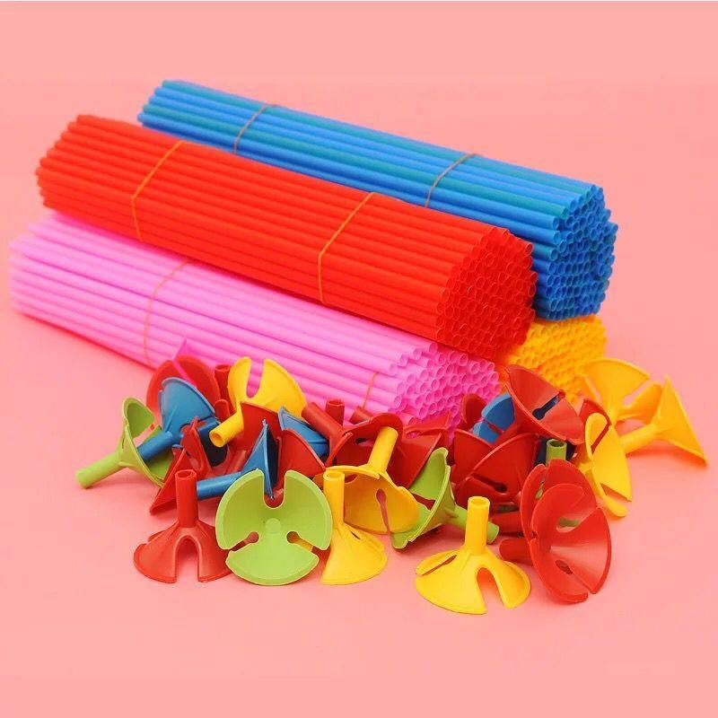 气球杆托 婚庆用品结婚气球配件气球托杆支架托盘 塑料气球托杆子