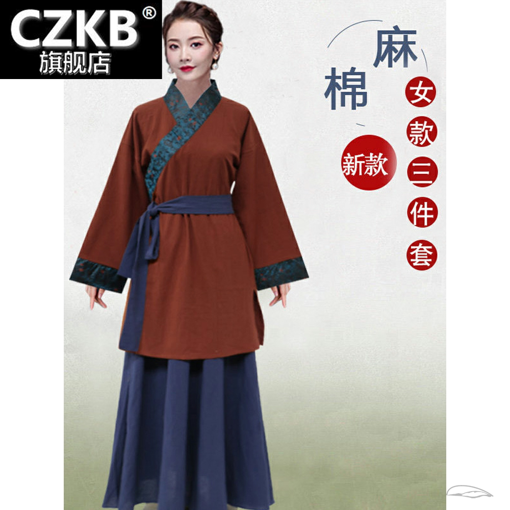 古装村姑服装女古代农村平民百姓丫鬟孙二娘戏服酒楼店小二演出服
