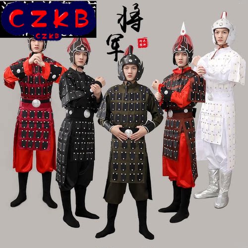 花木兰盔甲将军表演服古代士兵服装满江红合唱服岳飞铠甲汉服战袍