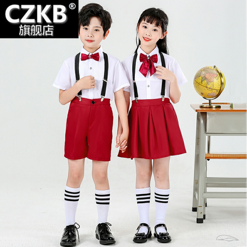 六一儿童演出服中小学生合唱团男女童背带裤合唱朗诵表演服
