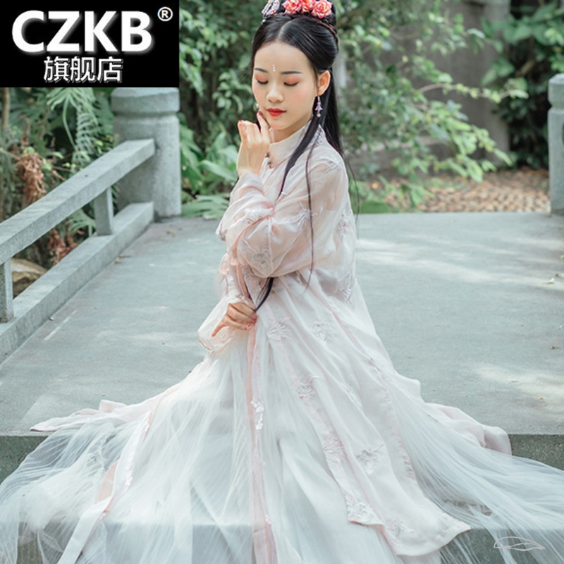 新款画罗裙游园惊梦汉服女摆明制