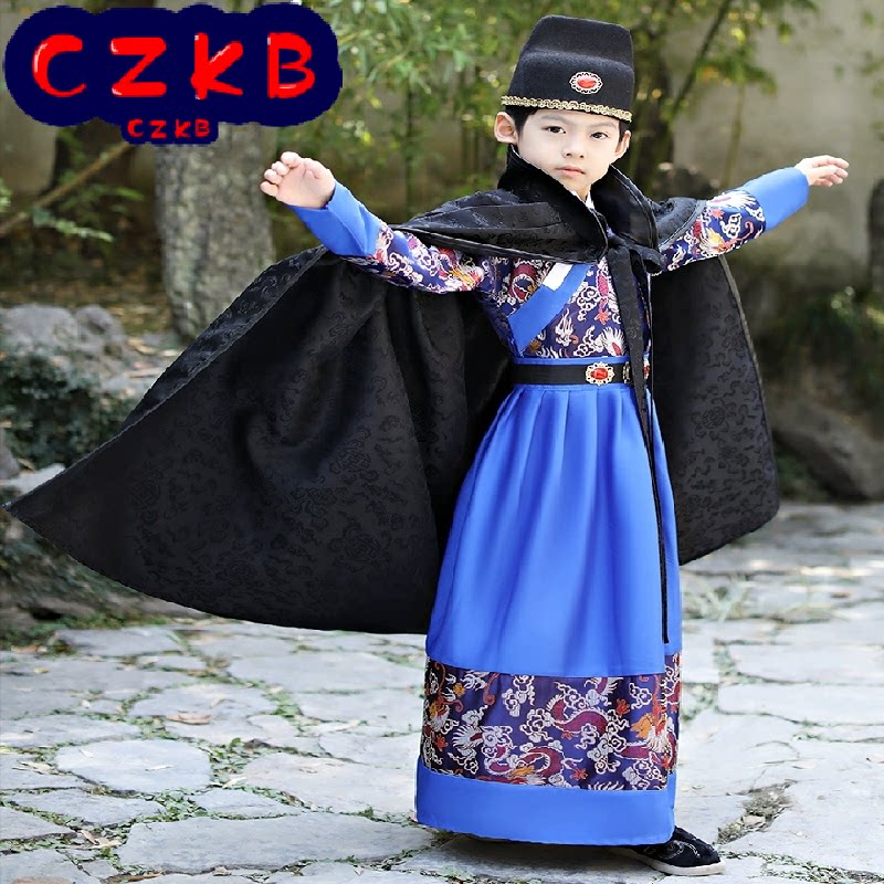 儿童古装明朝侍卫锦衣卫飞鱼服男童汉服四大名捕披风武士演出服装