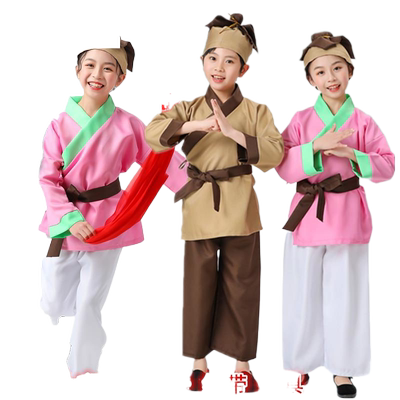 儿童愚公移山演出服舞台剧服锄禾悯农表演服课本话剧道具锄头农夫