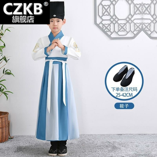 儿童女男童春秋宋朝明朝唐朝古诗古装六一诗歌朗诵表演出服装