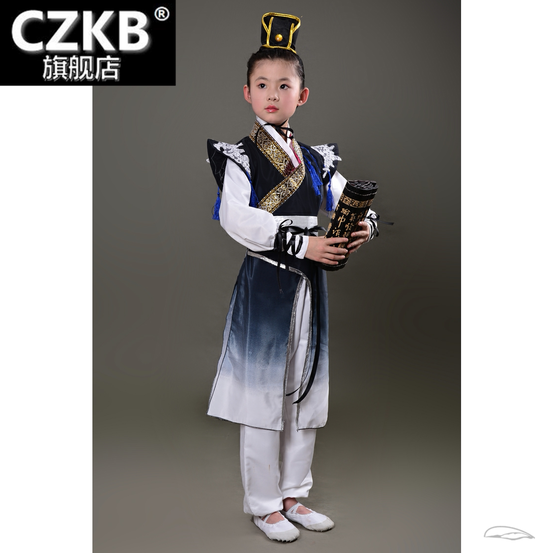 幼儿童古装汉服男童小男孩古代侠客剑客中国练武术衣服表演出服装