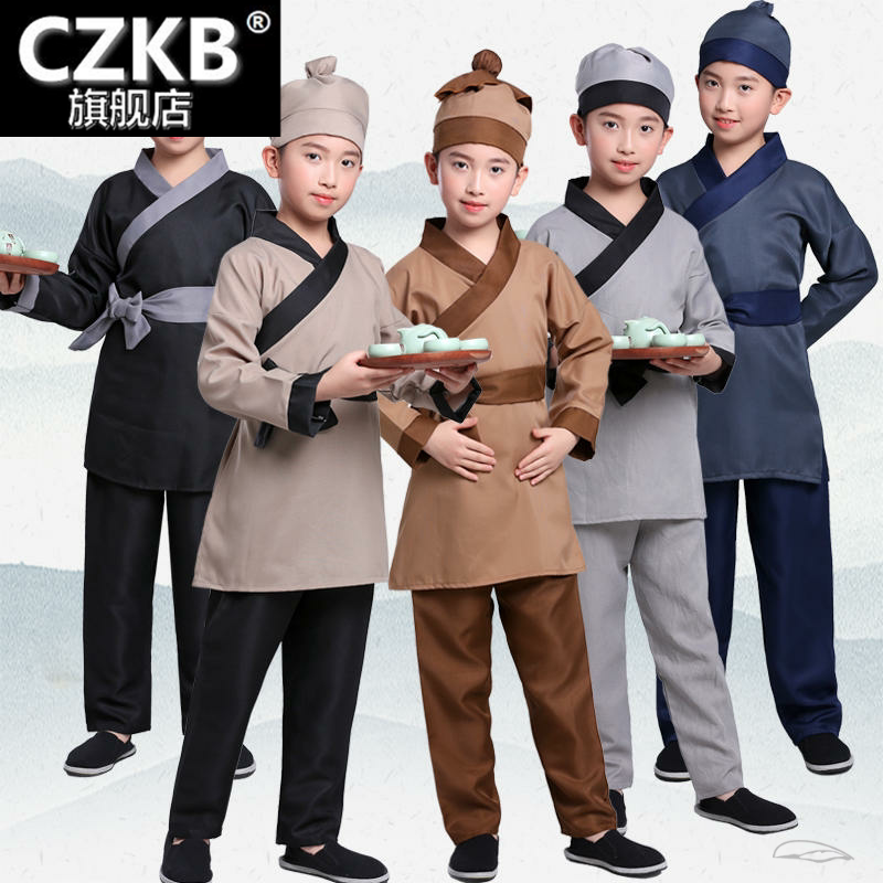 儿童古装男童男孩小孩古代农民仆人小偷衣服表演出服