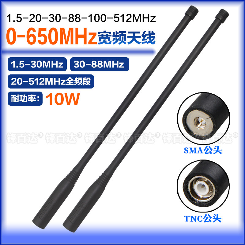 低频1.5-30/30-88M/0-650MHz天线图片