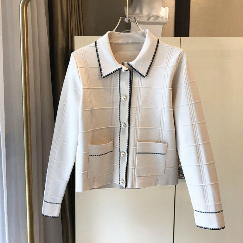 amass阿玛施旗舰店官网女装2020年新款秋季小风香短外套针织上衣