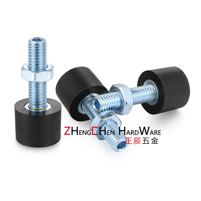 带黑色聚氨酯止动螺栓TDC41-M3/4/5/6-25/30~60/70缓冲限位螺栓_虎窝淘
