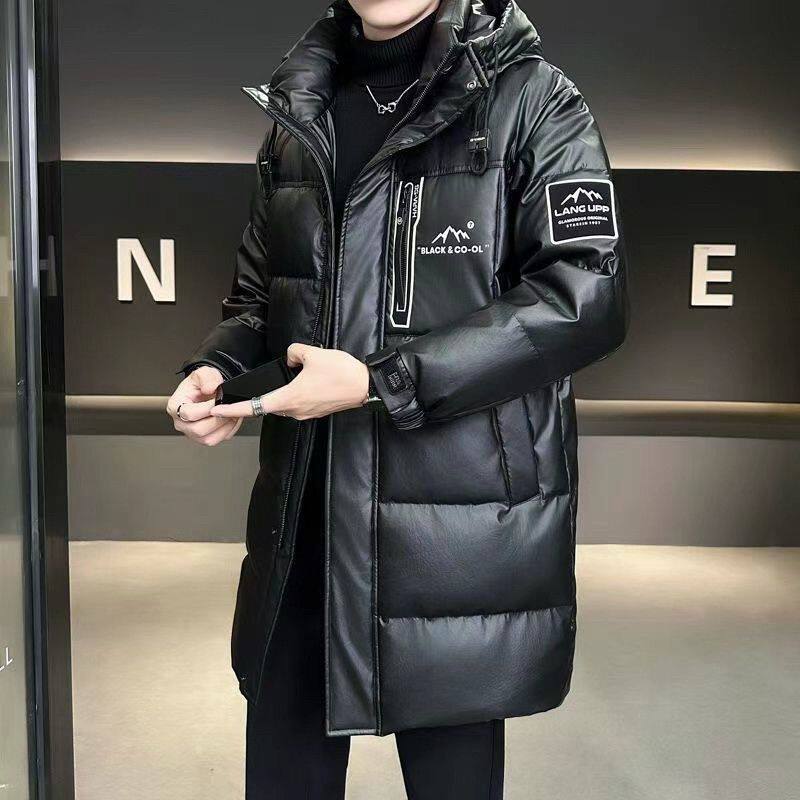 连帽羽绒棉服潮牌中长款冬季加厚保暖爆款高级感时尚休闲男装外套