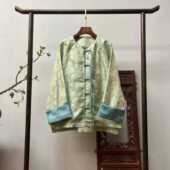 新中式 青烟 四经八纬织金罗上衣X70136
