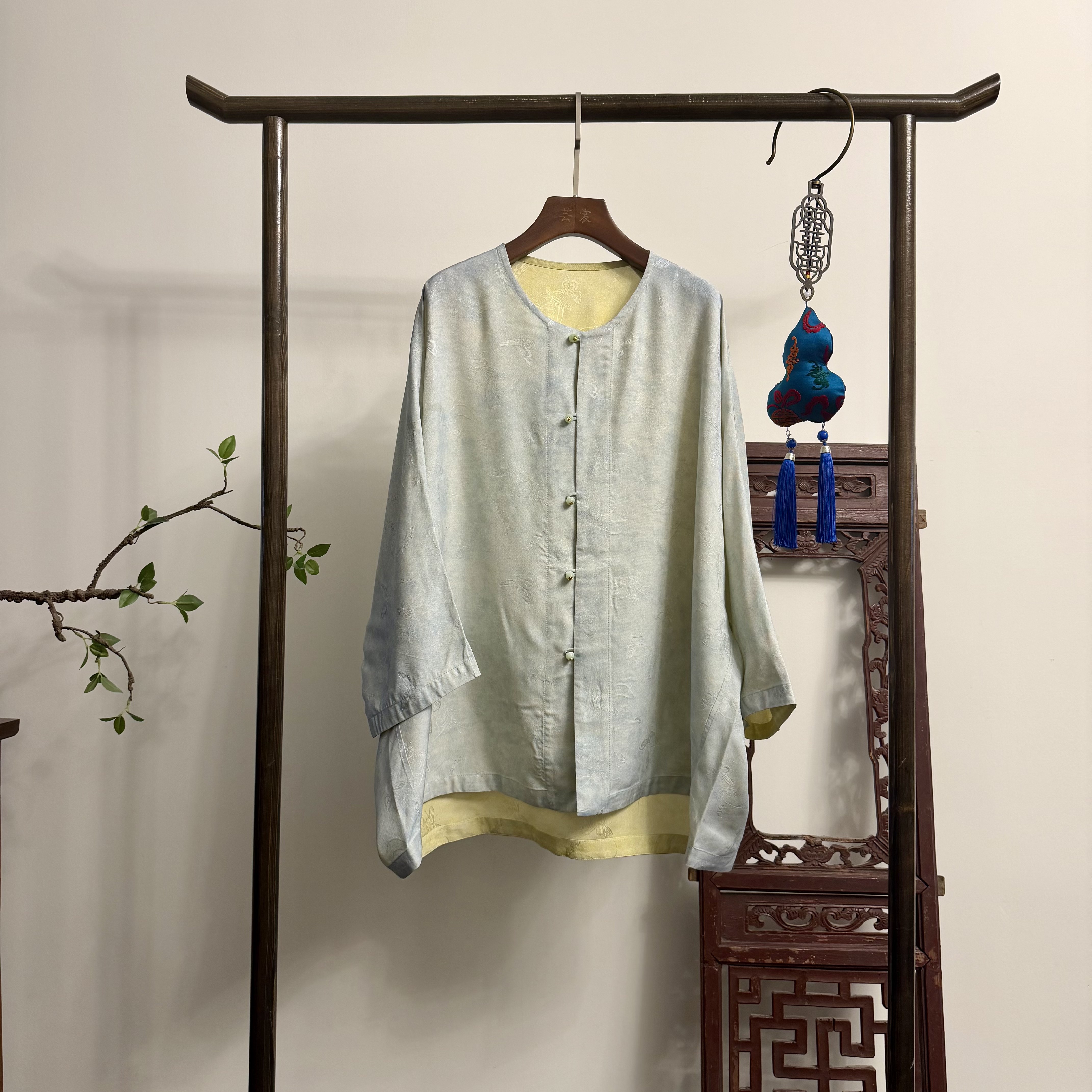 【清欢】新中式双面双穿阔版显瘦夏季防晒衣W50285