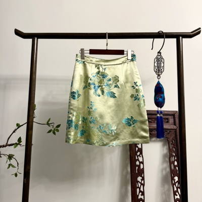 【青鸾】40姆米老缎新中式套装T10039