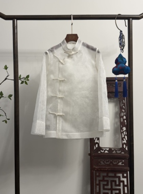 【白月光】新中式桑蚕丝禅意百搭小衫上衣W50263