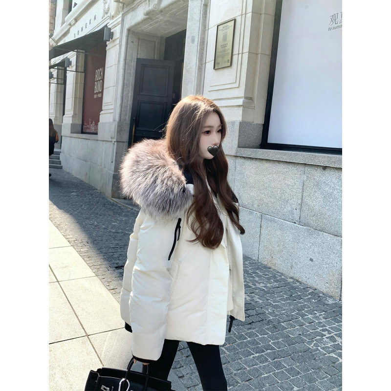 大毛领短款羽绒棉衣棉服女冬季2025年新款爆款潮保暖外套洋气时髦