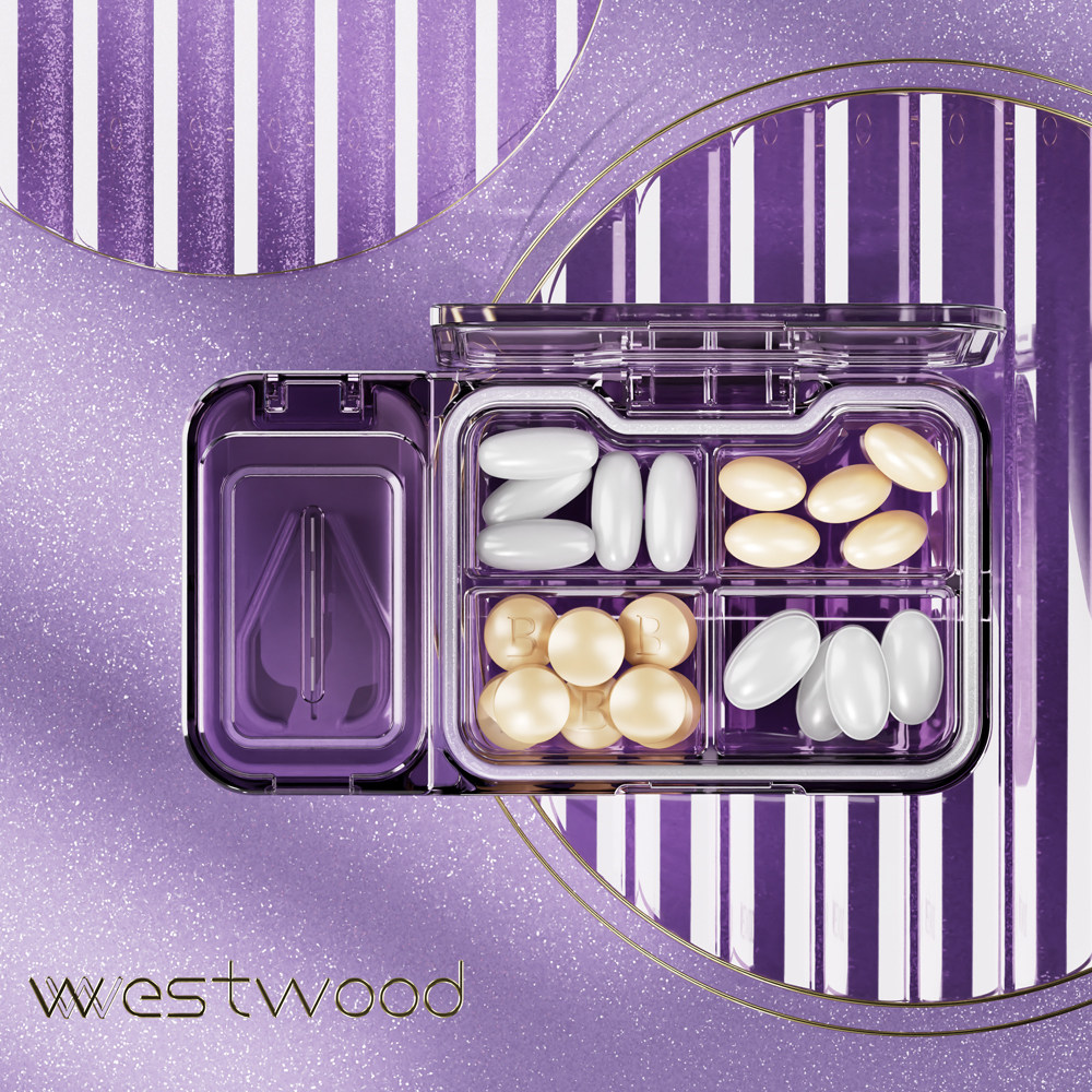 切药片药盒分装药随身便携防潮四分之一分割神器切片剪小一分二