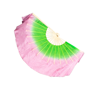 儿童舞蹈扇子中国风古典跳舞折扇真丝渐变小兰花奖茉莉花演出扇子