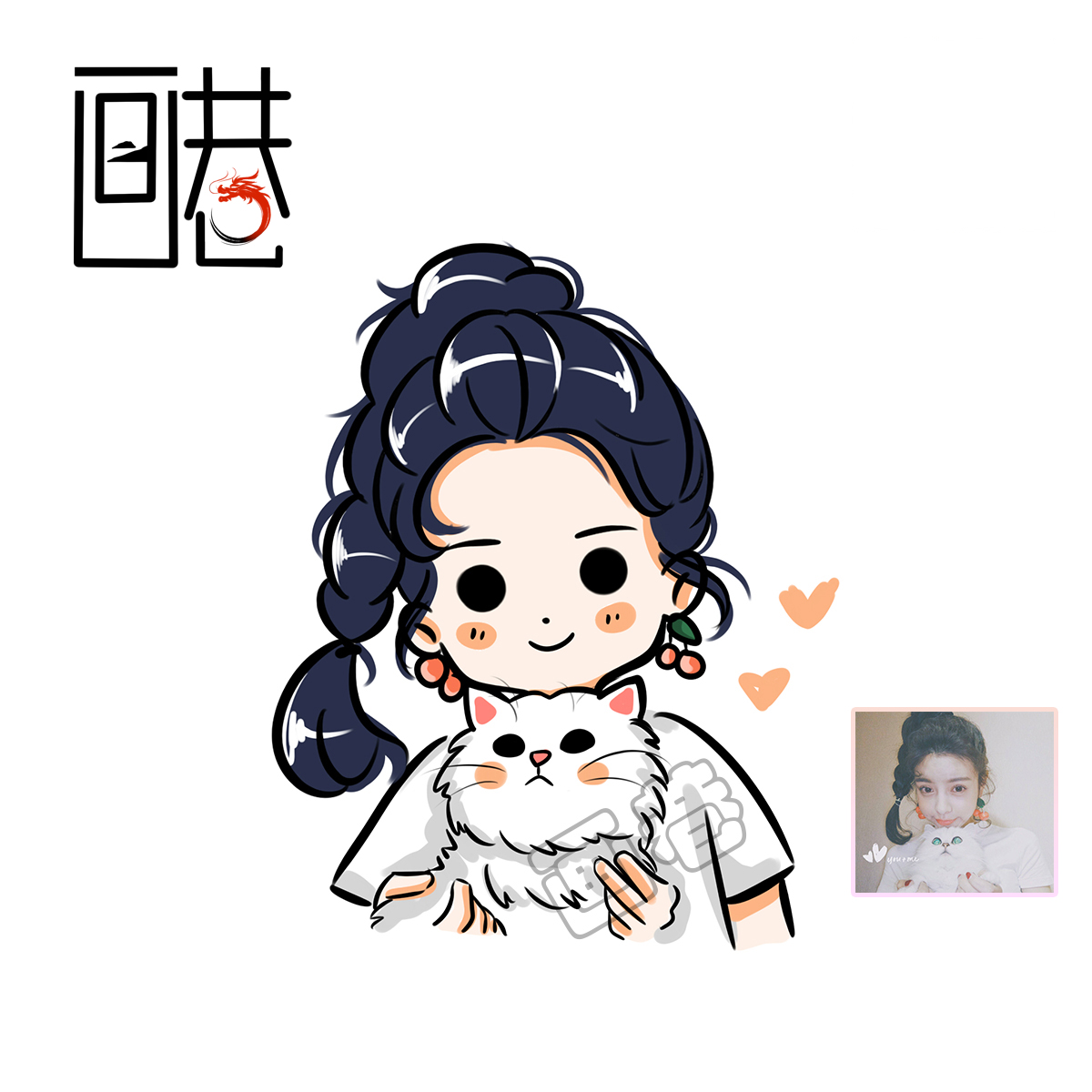 卡通q版头像手绘设计情侣真人物形象漫画定制照片简笔画手绘q头像