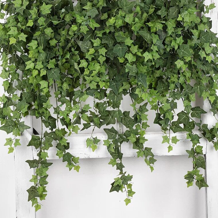 真绿植藤蔓常春叶条假花植物吊顶