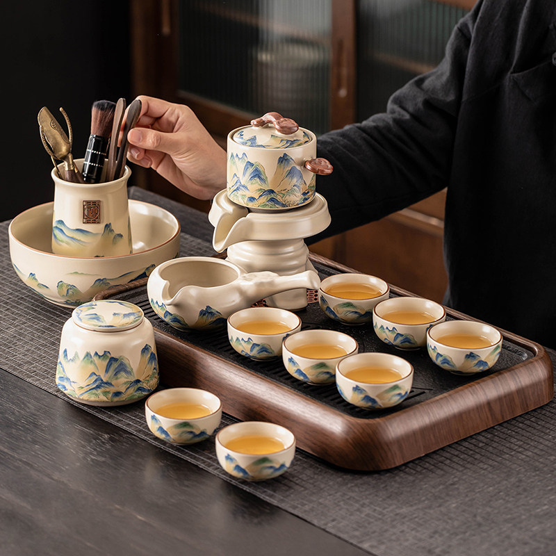 自动茶具套装家用高档2026新款陶瓷茶壶功夫茶杯小套懒人泡茶神器