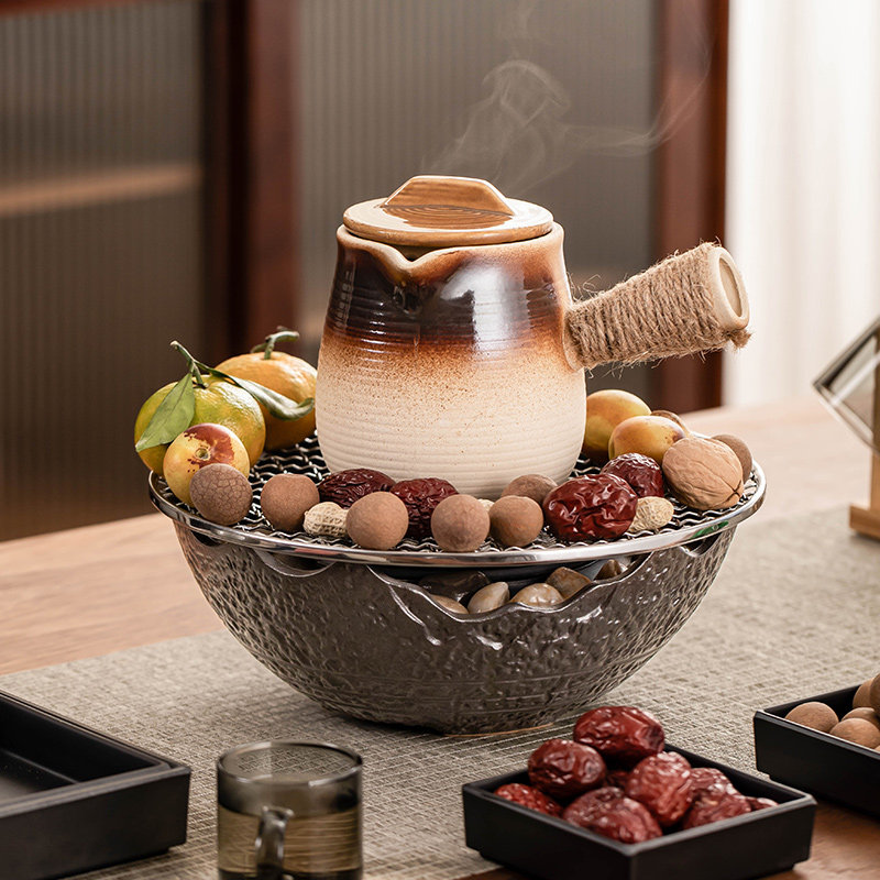 围炉煮茶器具室内家用网红全套电陶炉煮茶壶茶具套装罐罐壶烤奶茶,餐饮具,煮茶炉,淘宝优惠券,粉丝福利购,淘宝优惠卷