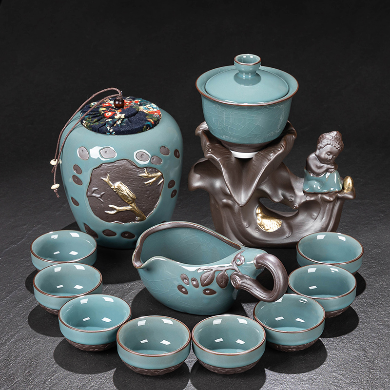 哥窑功夫茶具用品家用懒人泡茶