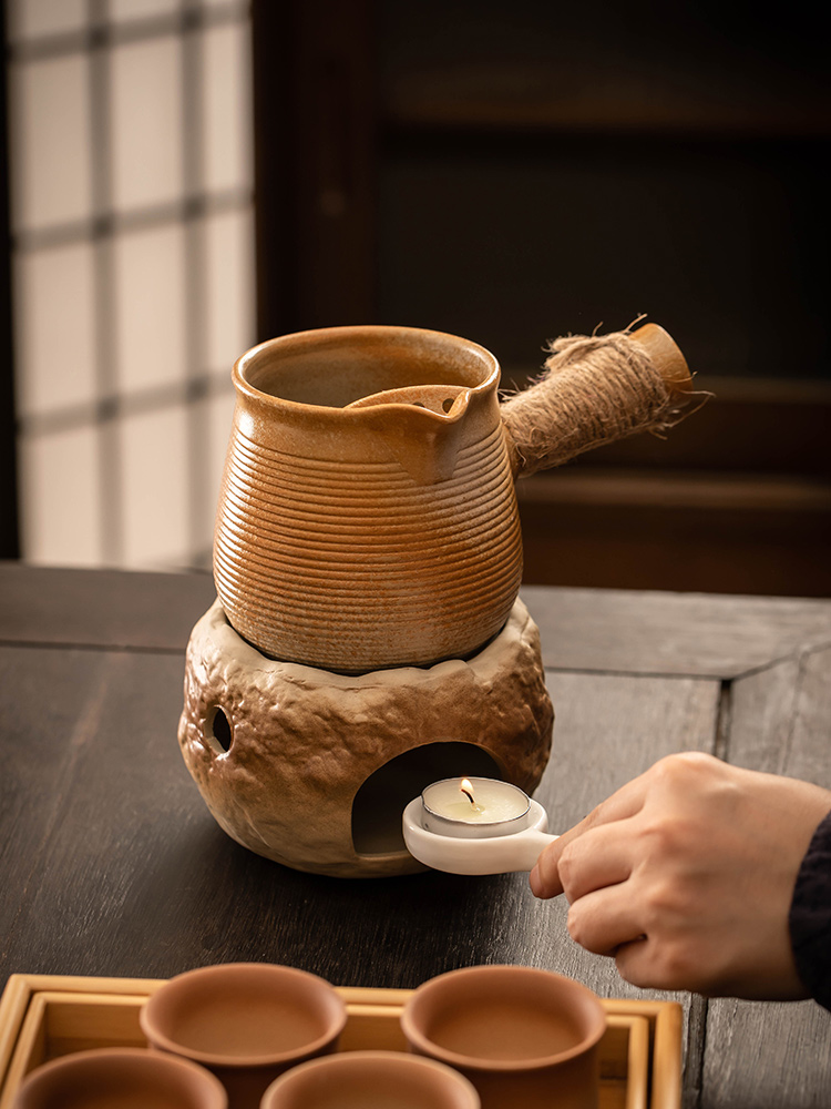 围炉煮茶烤奶茶壶罐罐茶煮茶器煮茶炉陶罐加热保温蜡烛台煮茶底座