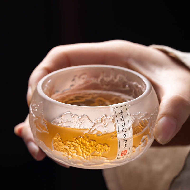 琉璃茶杯个人专用日式品茗功夫图片