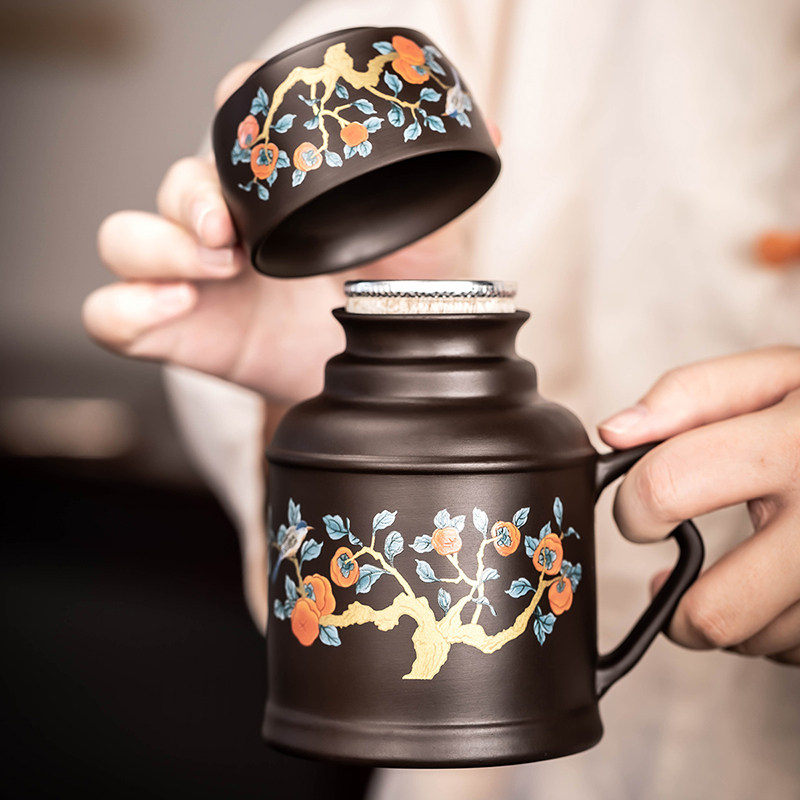 紫砂小暖壶2025新款焖茶壶带盖子家用保温小暖瓶马克杯办公泡茶喝