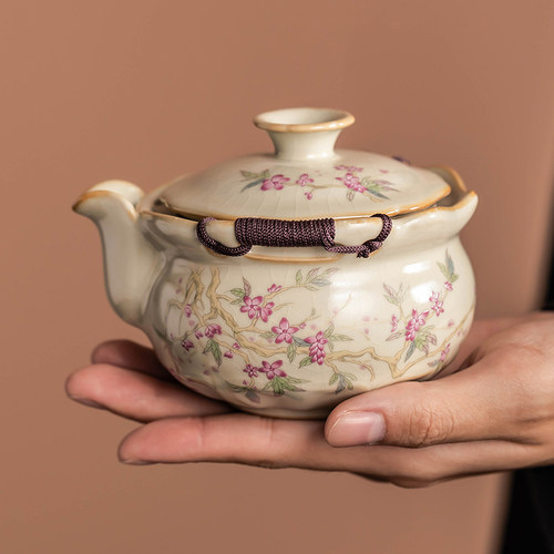 匠序汝窑手抓壶一人饮陶瓷泡茶壶