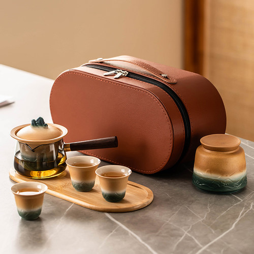 匠序旅行茶具户外泡茶陶瓷小套装