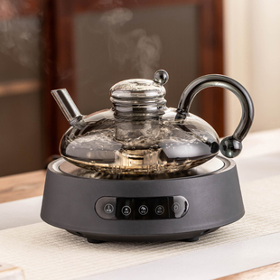电陶炉煮茶壶家用玻璃财鼠尾壶套装 2025新款 小型煮茶器煮茶炉高端