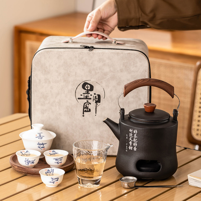 茶壶一体泡茶套装家用高档陶瓷烧水壶便携式户外喝茶露营2026新款