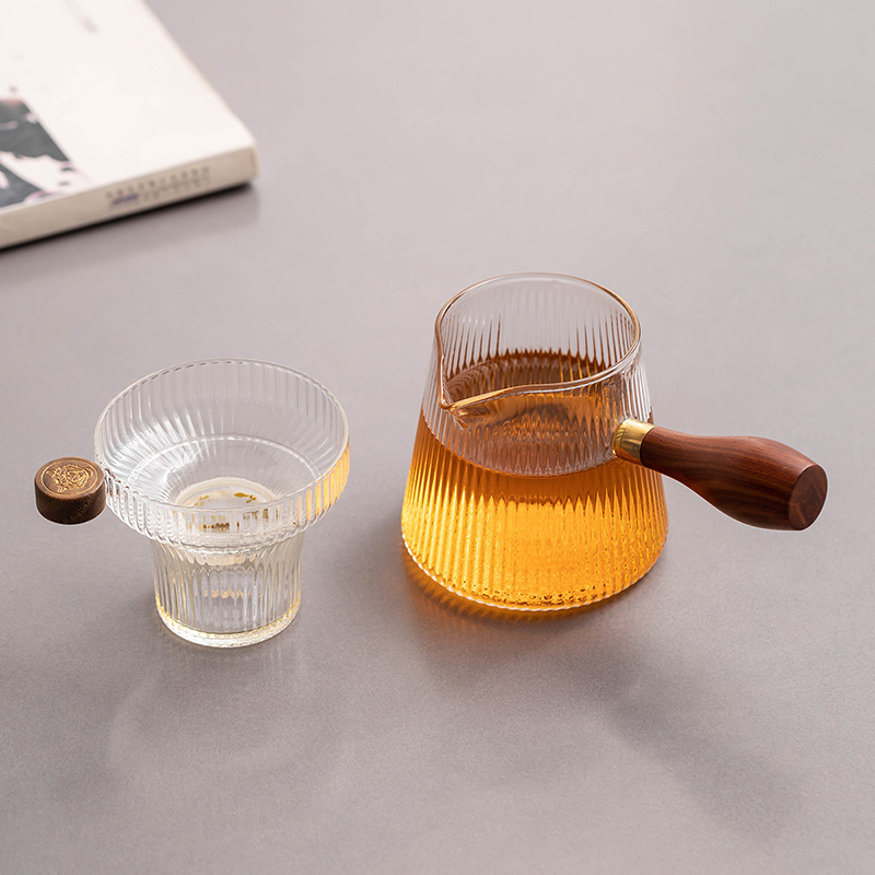 匠序玻璃公道杯茶漏组合