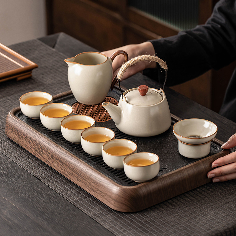 匠序汝窑功夫茶具2024新款泡茶壶