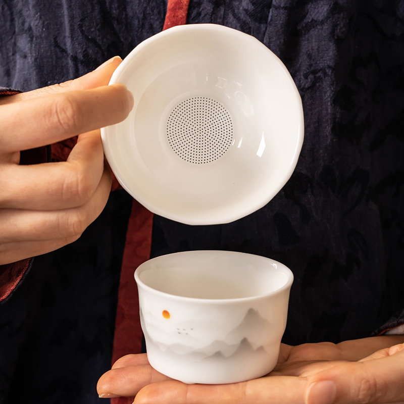 匠序茶道配件茶漏组合茶漏斗过滤