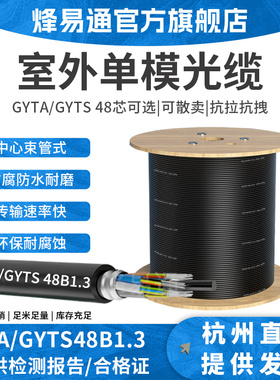 烽易通 48芯单模室外光缆 GYTA/GYTS-48B层绞式单模光纤48芯室外凯装单模光缆 48芯万兆单模光缆 电信级
