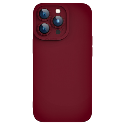 适用苹果11promax手机壳酒红色