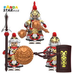 古代士兵人仔适用于乐高积木宋兵唐兵中国风玄甲军戍戎兵拼装玩具