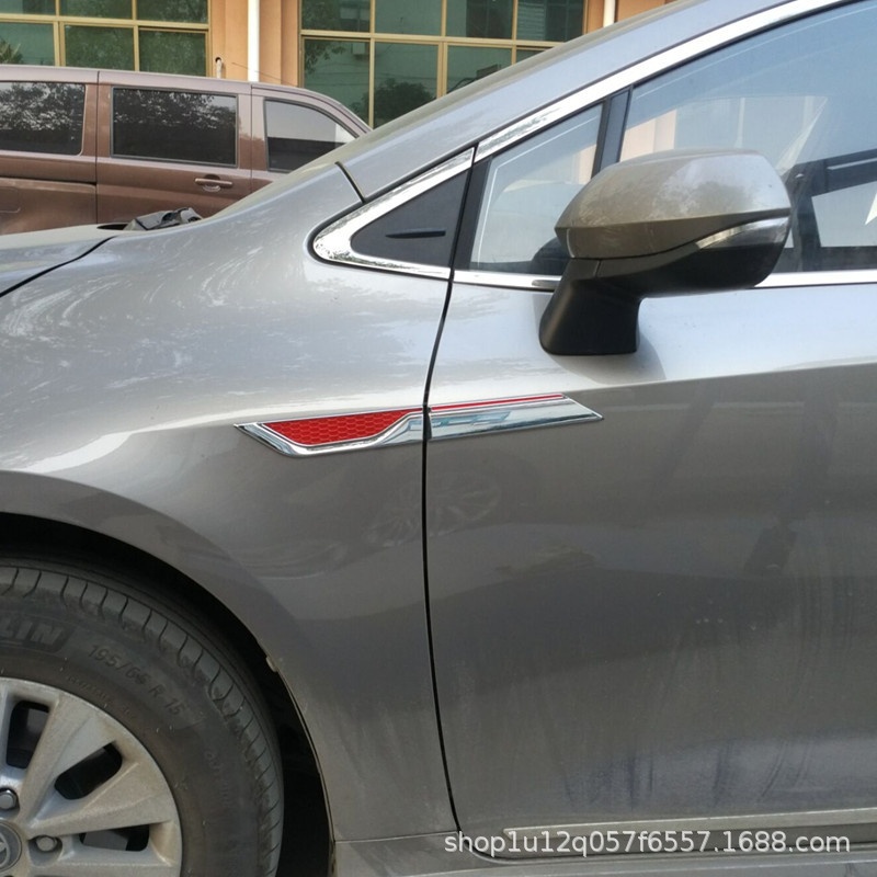 欧泰适用于19款卡罗拉侧风口饰条假边灯装饰叶子板装饰条改装专用