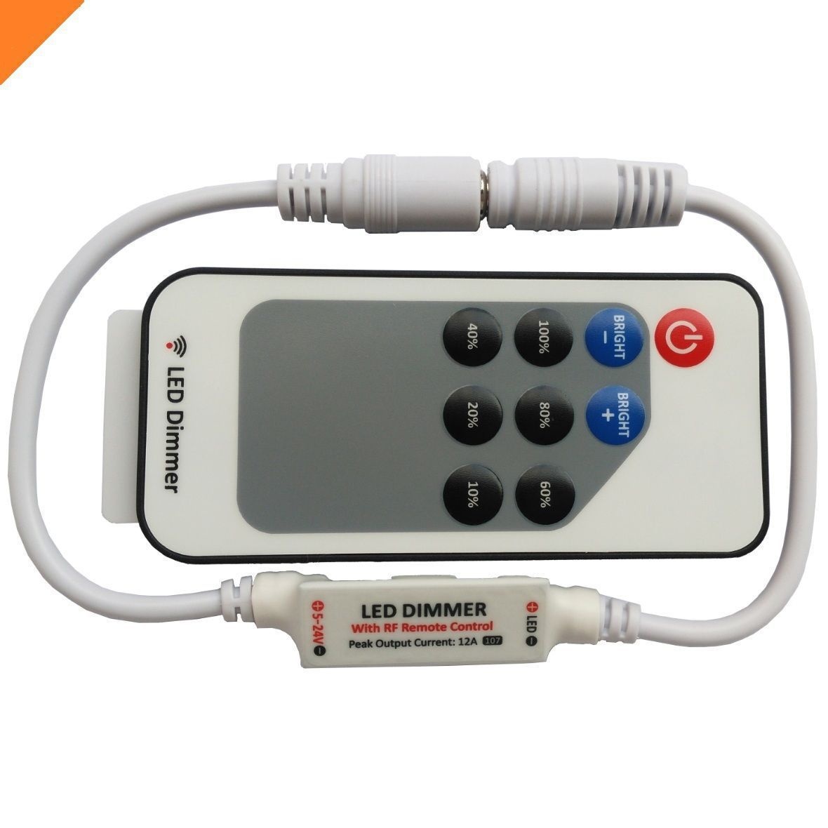 LED迷你单色mini控制器led单色灯带调光器 RF无线射频遥控器 12A