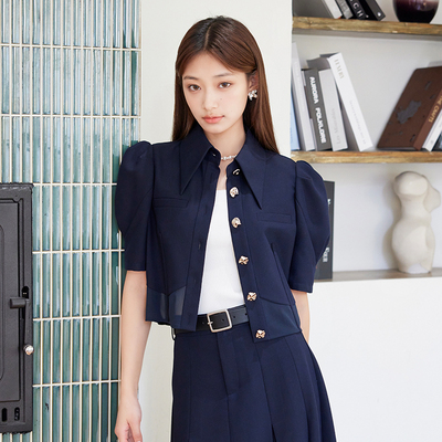 SOMSOM/索玛春季新款长袖外套设计感减龄上衣女