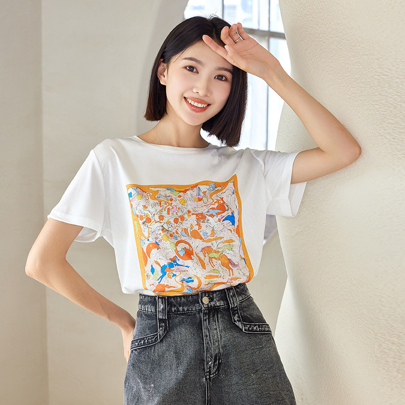 SOMSOM/索玛正肩短袖t恤女夏季春秋内搭白色t显瘦半袖体恤上衣
