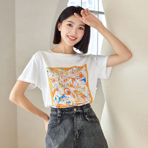 SOMSOM/索玛正肩短袖t恤女夏季春秋内搭白色t显瘦半袖体恤上衣