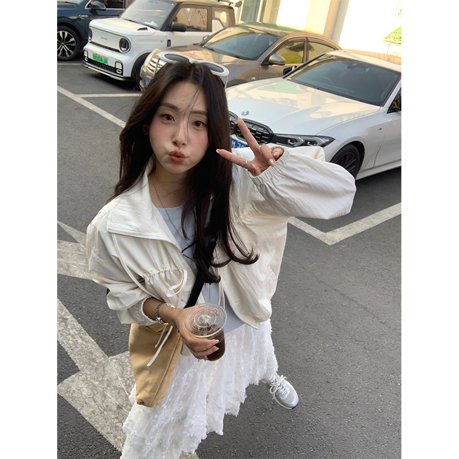 黄峥设计感蝴蝶结系带夹克外套女2025早春韩系休闲风衣H1BB510026
