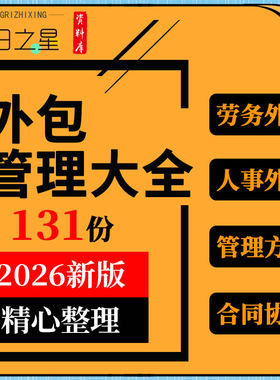 企业公司餐饮IT行业劳务派遣人力资源外包服务管理方案合同协议