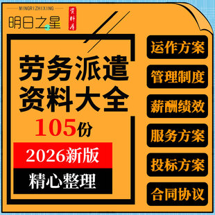 劳务派遣公司组织架构管理制度薪酬绩效考核运作服务方案合同协议