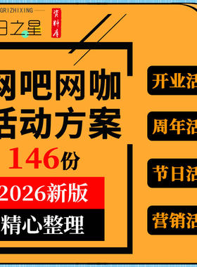 网吧网咖开业周年节日暑期团购会员充值电竞比赛营销活动策划方案